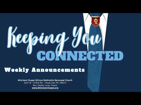 Announcements 6 28 26 — Mitcham Chapel weekly announcements video